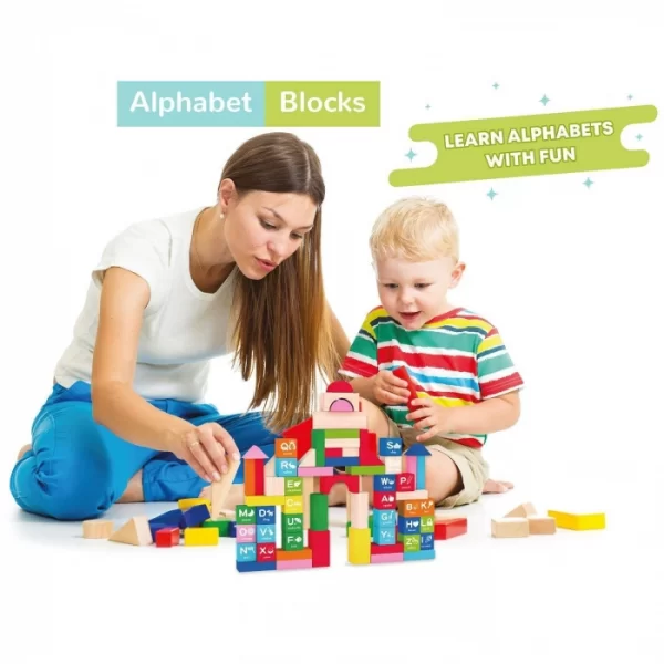 R For Rabbit – Orapple Alphabet Colorful 60 Blocks - Image 4