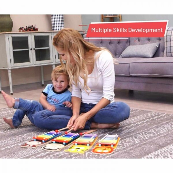 R For Rabbit – Orapple Tin Tin Xylophone Musical Toy (Monkey) - Image 5