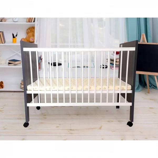 R For Rabbit –Baby's Den Wooden Crib (Grey White) - Image 5