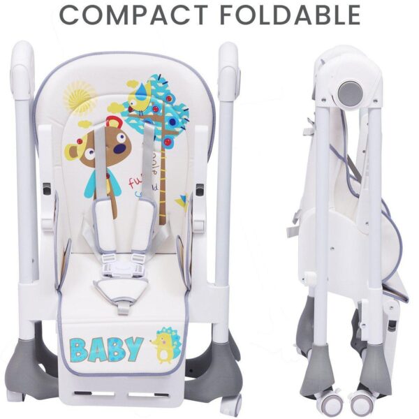 R For Rabbit – Marshmallow High Chair (Grey) - Image 5