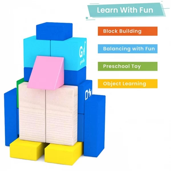 R For Rabbit – Orapple Alphabet Colorful 60 Blocks - Image 5