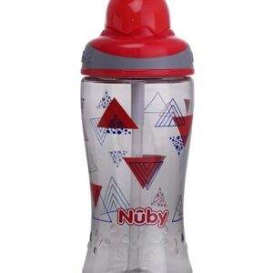 Nuby Flip It Boost Thin Straw Sipper 360ml (Red)