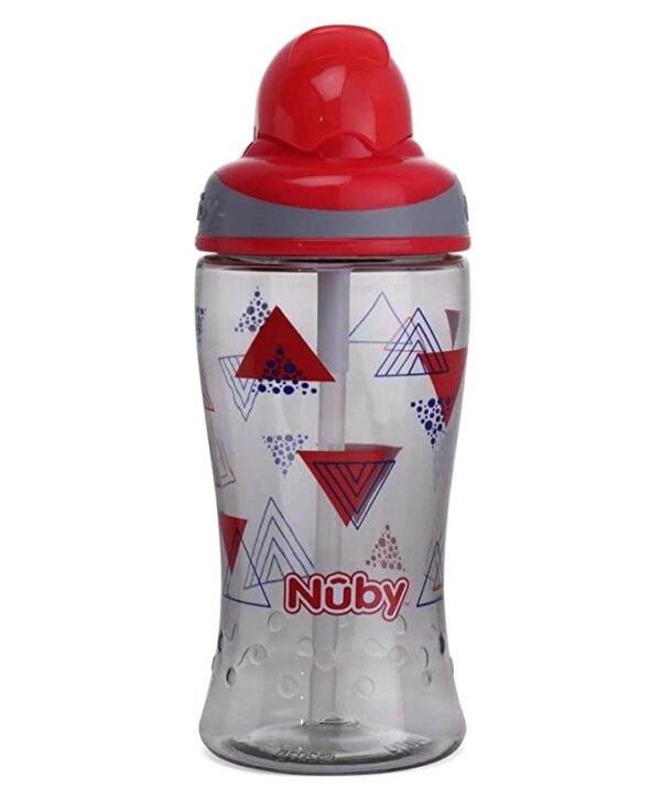 Nuby Flip It Boost Thin Straw Sipper 360ml (Red)