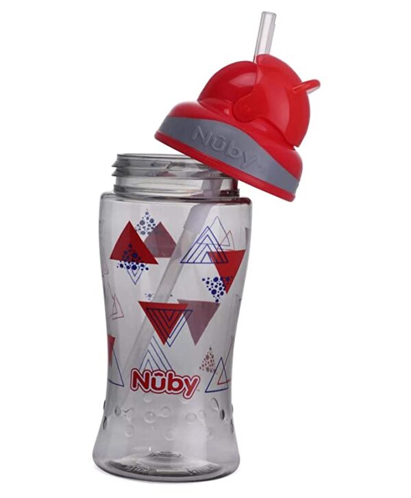 Nuby Flip It Boost Thin Straw Sipper 360ml (Red) - Image 2