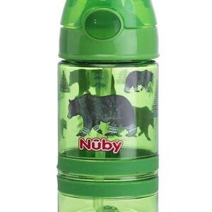Nuby Flip It Active Sipper W/Thin Straw 360ml(Green)