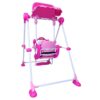Baby Swing with 3 Point Safety Harness, Musical Play Tray and Adjustable Canopy (Pink) - Image 6