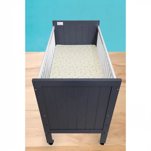 R For Rabbit –Baby's Den Wooden Crib (Grey White) - Image 7