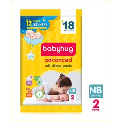 Babyhug Advanced Pant Style Diapers New Born – 2 Pieces