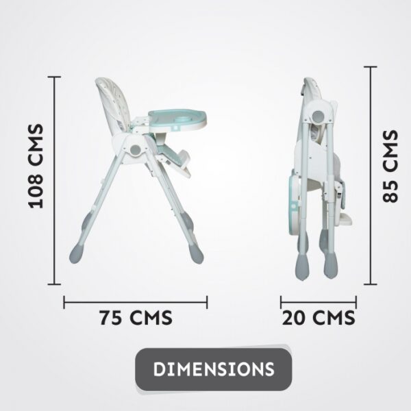 R For Rabbit – Marshmallow Lite High Chair  (Blue) - Image 4