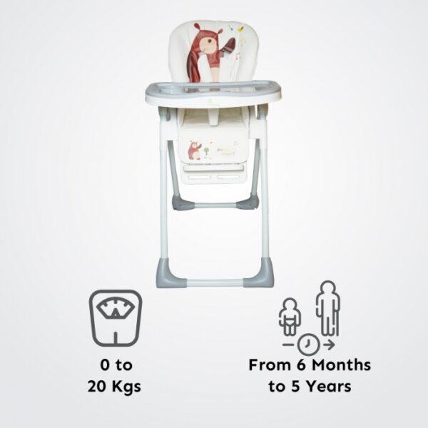 R For Rabbit – Marshmallow Lite High Chair (Grey) - Image 4