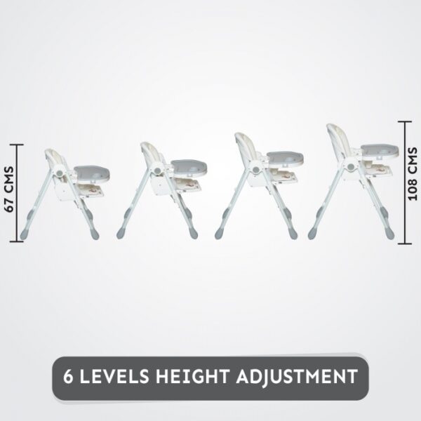 R For Rabbit – Marshmallow Lite High Chair (Grey) - Image 5