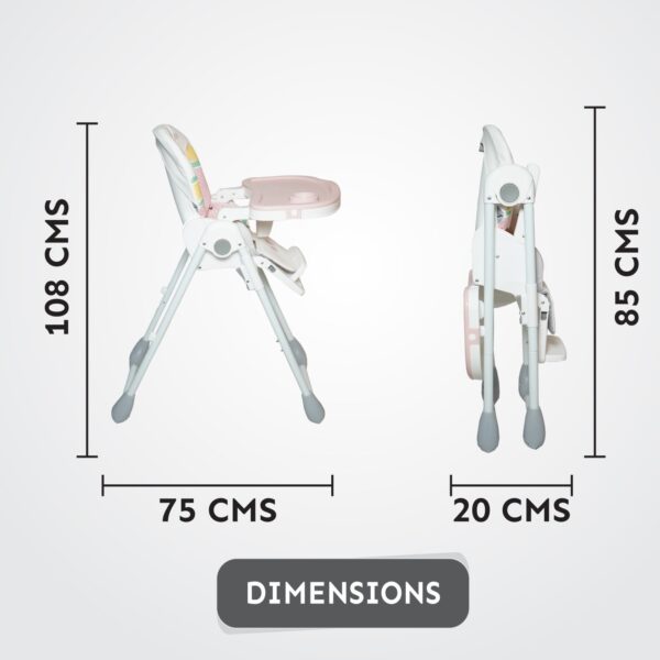 R For Rabbit – Marshmallow Lite High Chair (Pink) - Image 3