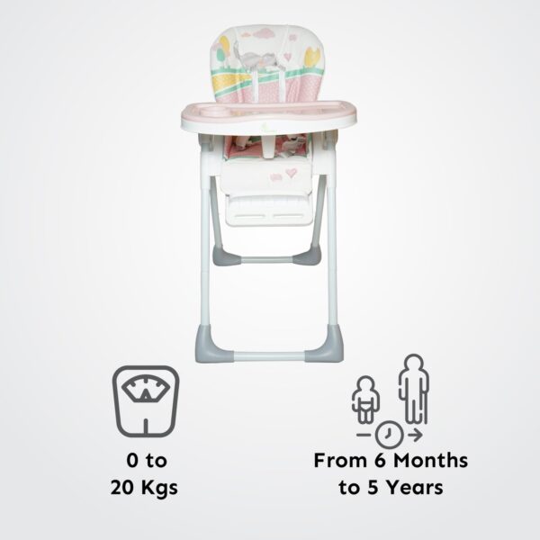 R For Rabbit – Marshmallow Lite High Chair (Pink) - Image 4