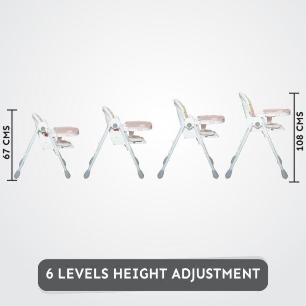 R For Rabbit – Marshmallow Lite High Chair (Pink) - Image 5