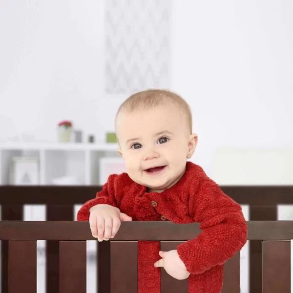 R For Rabbit – Baby's Den Lite Wooden Crib (Brown) - Image 3