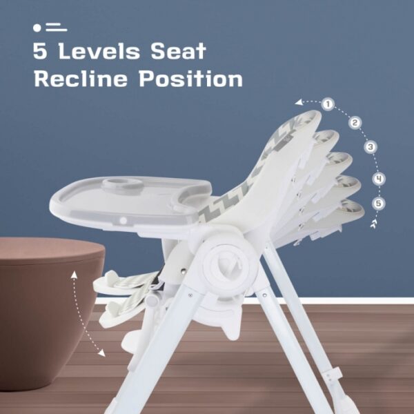 R For Rabbit – Butter Cup High Chair (Grey White) - Image 6