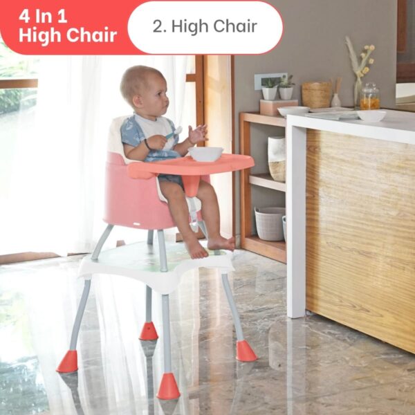 R For Rabbit – Cherry Berry Grand High Chair (Pink White) - Image 3