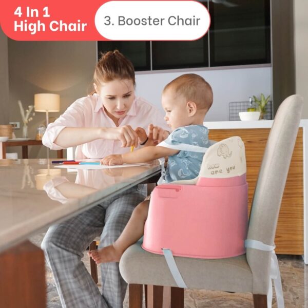 R For Rabbit – Cherry Berry Grand High Chair (Pink White) - Image 4