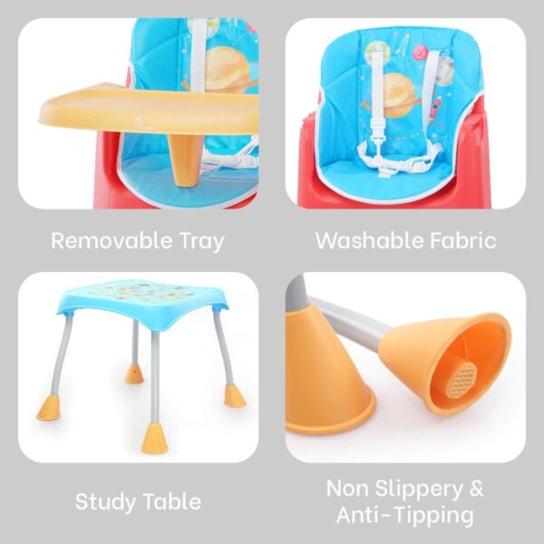 R For Rabbit – Cherry Berry Grand High Chair  (Red Blue) - Image 3
