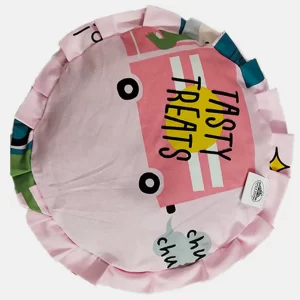 Tiffy and Toffee Circle Light Pink Pillow