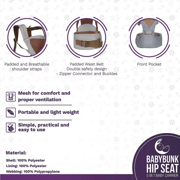 Tiffy and Toffee Bunk Hip Baby Carrier - Image 3