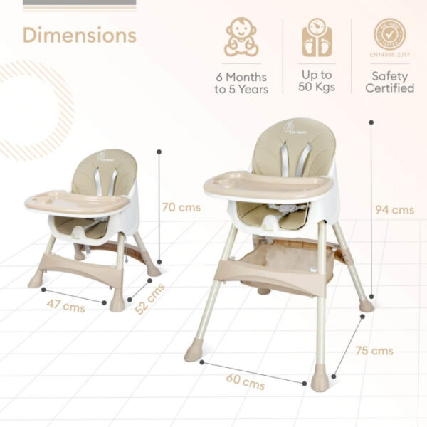 R For Rabbit – Sugar Doodle High Chair  (Sand Brown) - Image 8