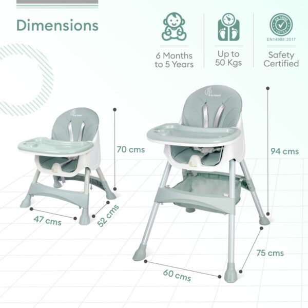 R For Rabbit – Sugar Doodle High Chair (Sea Green) - Image 8