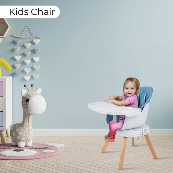 R For Rabbit – Walnut Wooden High Chair (Denim) - Image 3