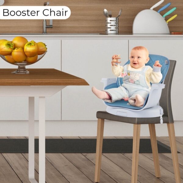 R For Rabbit – Walnut Wooden High Chair (Denim) - Image 4