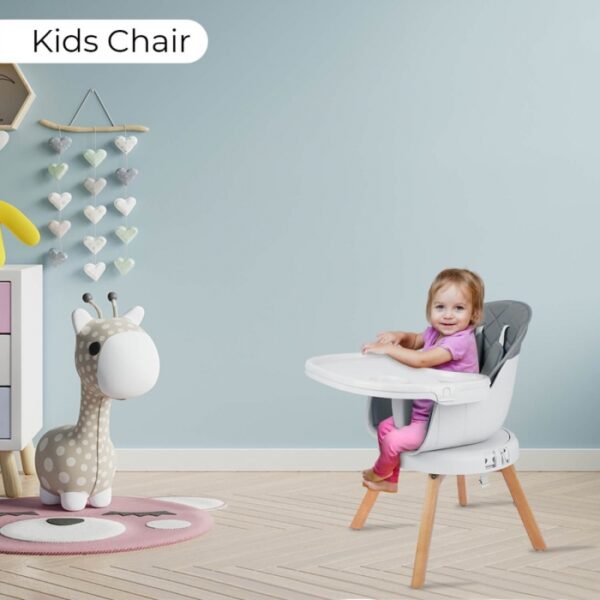 R For Rabbit – Walnut Wooden High Chair (Graphite) - Image 4