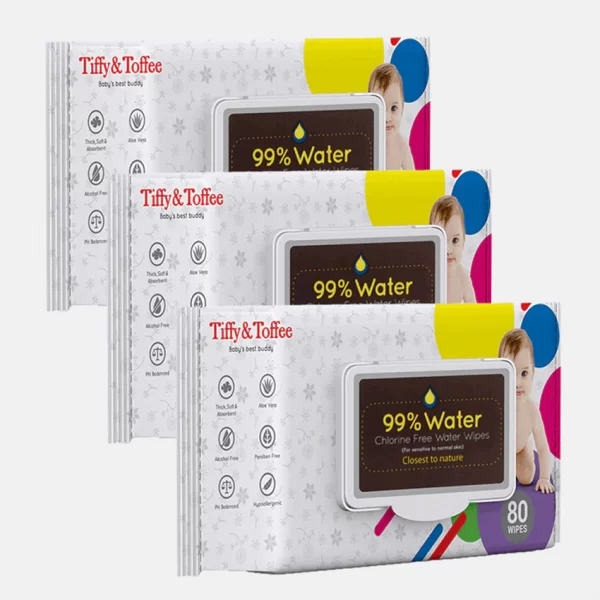 Tiffy &Toffee Wet Baby Wipes with Aloe Vera  Babuna With Spray (PACK OF 3) - Image 3